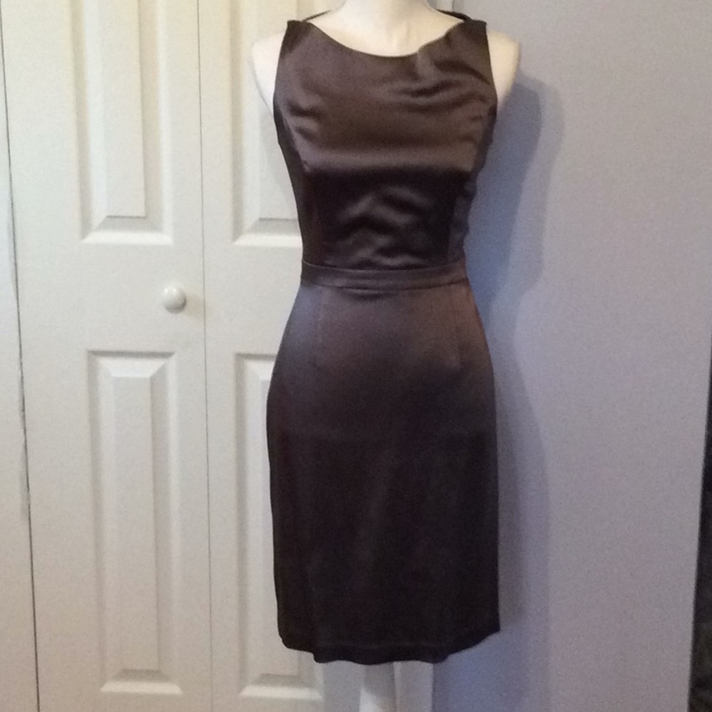 Andrew Marc Mid length Satin Evening Dress